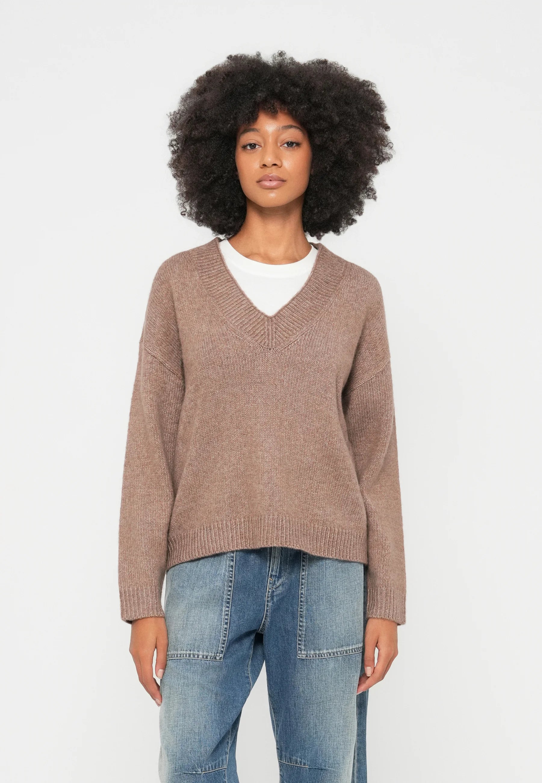 Aria - Women's soft knit V-neck sweater