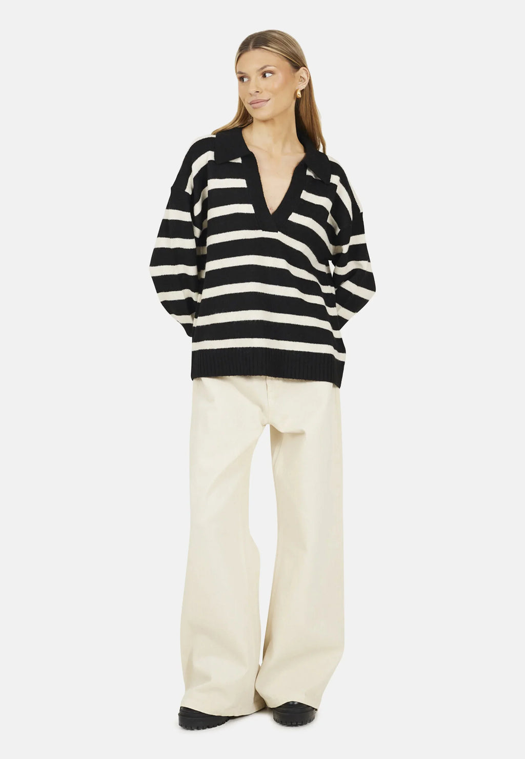 Bernadine - Women's striped knit sweater