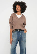 Aria - Women's soft knit V-neck sweater