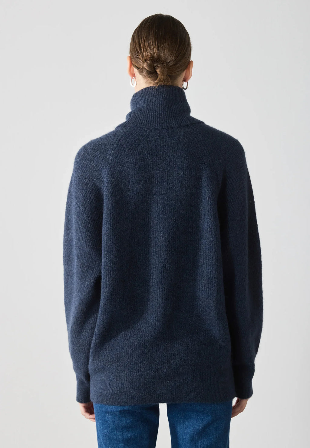 Dira - Plain knit sweater with a high neck