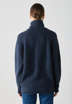 Dira - Plain knit sweater with a high neck